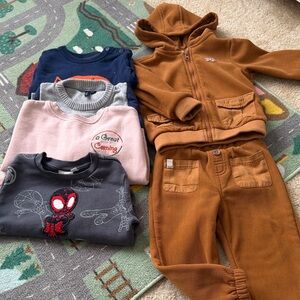 Hoodie and Pants Set with Sweatshirts, sweaters bundle 18-24 months boy